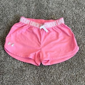 Girls under armour size S pink shorts